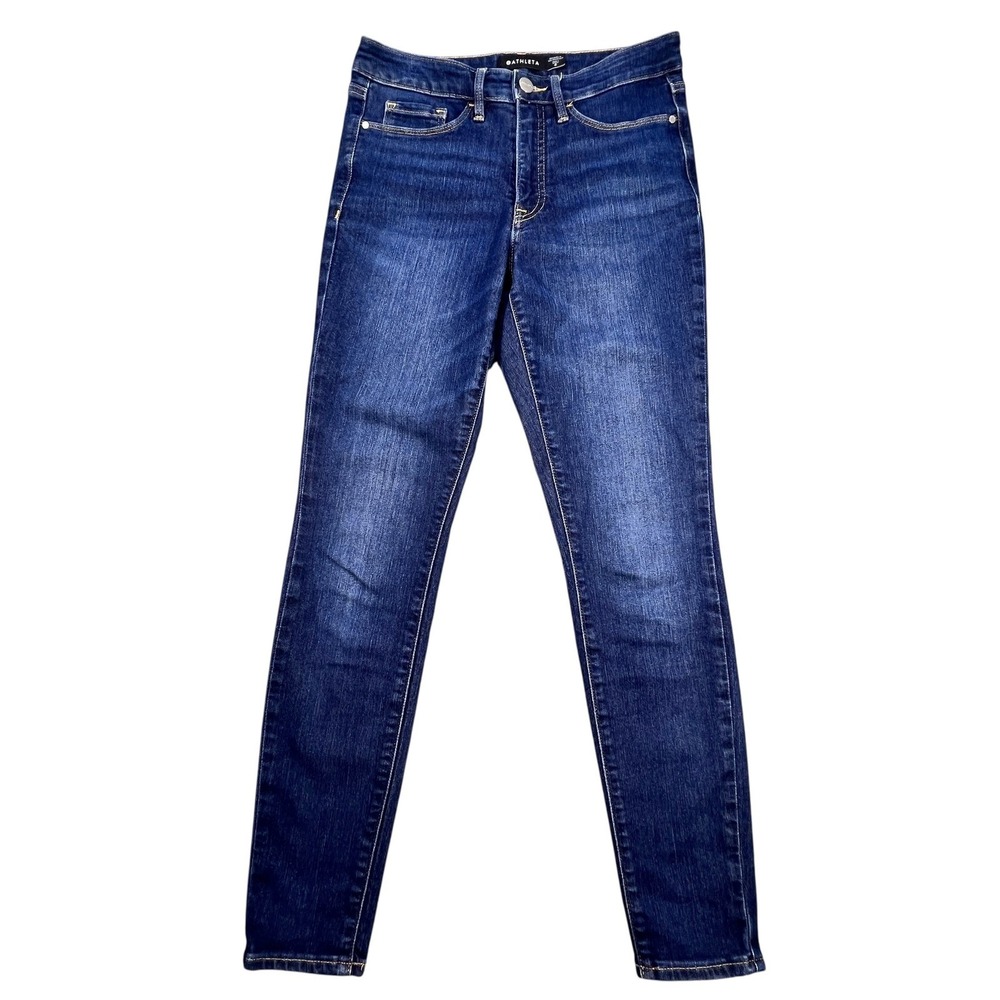 Athleta Blue Jeans Sculptek Skinny Performance Denim Women 4